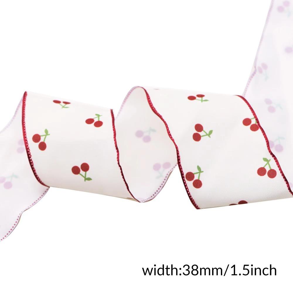 5 Yards Imitation Cotton Linen Bowknot Printed Ribbon Linen Ribbon Wedding Bouquet Decoration