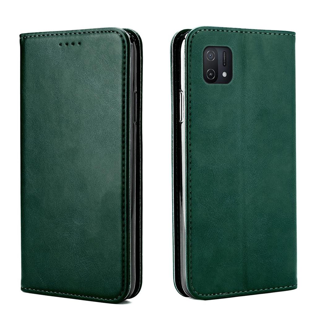 Премиальный чехол-кошелек из ПУ кожи для OPPO A16k с магнитной застежкой и подставкой