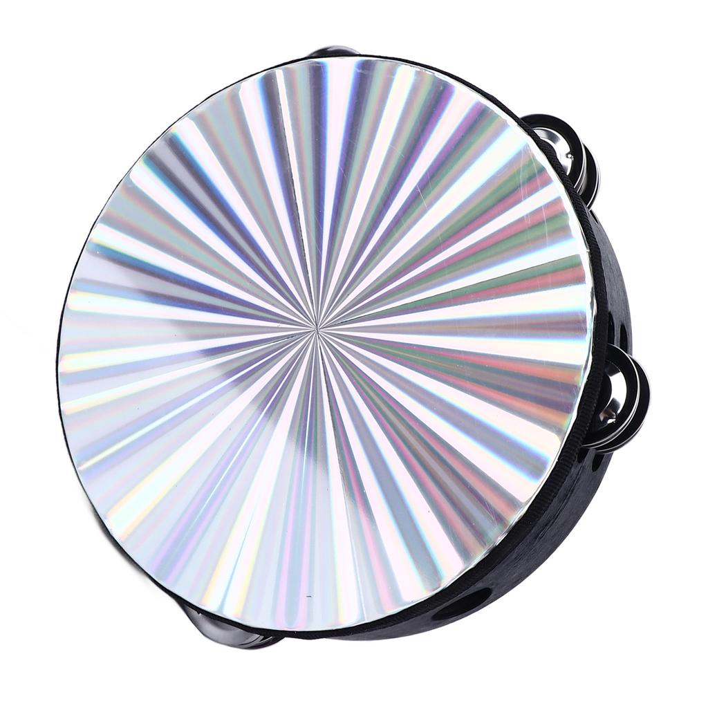 Tambourine Double Row 8in Percussion Jingles Hand Instrument for Party Performance