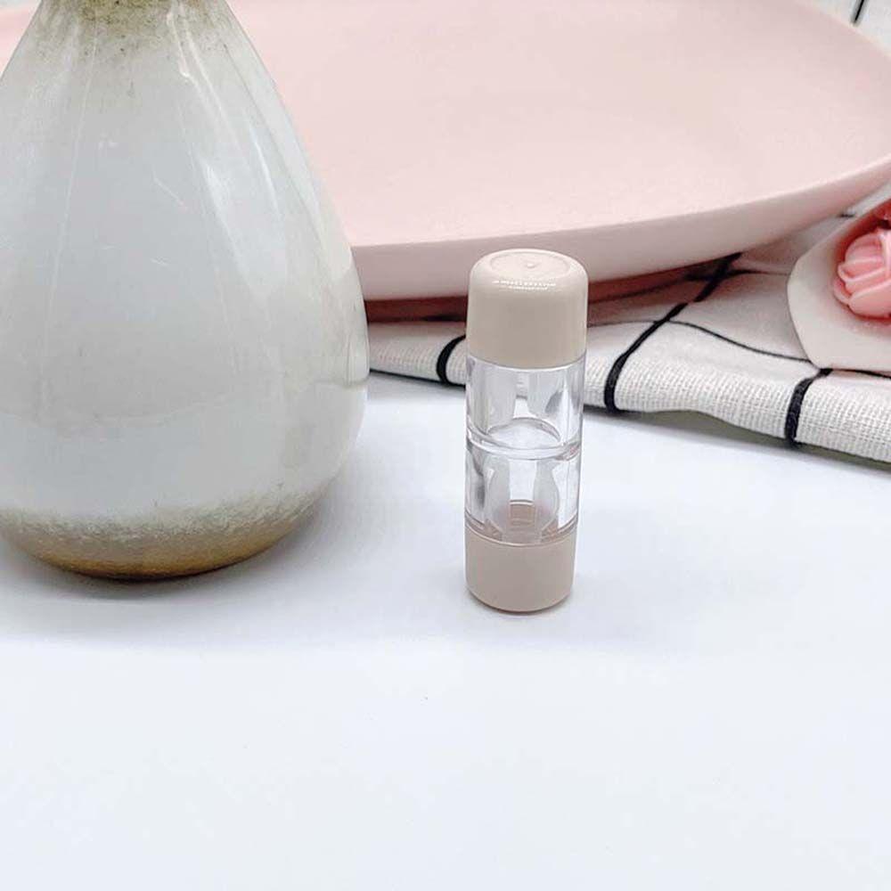 Прозрачный контейнер для контактных линз в форме капсулы Футляр для контактных линз Хранение Уход за глазами Коробка для линз