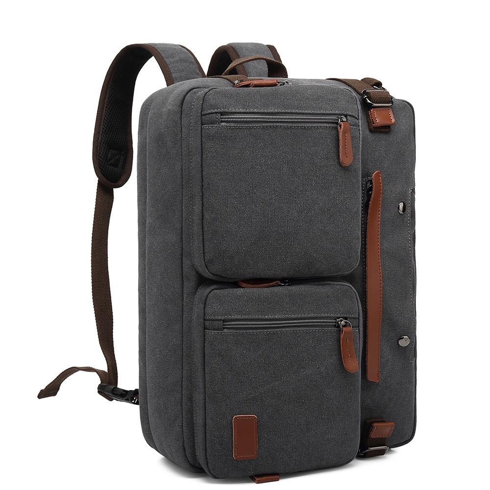 Мужской рюкзак Cool Bell, многофункциональный канва-рюкзак, сумка через плечо, сумка-мессенджер и сумка 15,6/17,3-дюймовый рюкзак для ноутбука