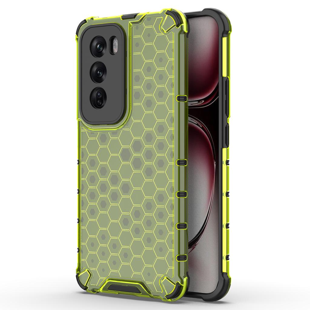 For Oppo Reno12 5G (Global) Case PC+TPU Phone Cover Honeycomb Shape Cushioning Shockproof
