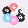 7CM Round Cup Holder Dog Paw Pattern Rhinestone Soft Silicone Anti Slip Mats Bling Crystal Car Coasters Interior Accessories