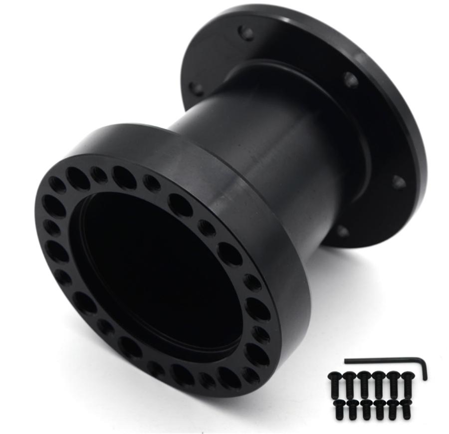 Черный 3" Алюминиевый Спейсер Для Автомобиля Рулевое Колесо Адаптер Ступицы Босс Кит 76мм