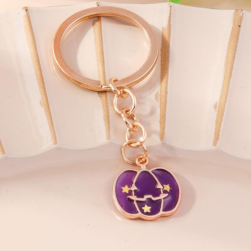 Cute Enamel Ghost Keychain Halloween Witch Pumpkin Bat Keyring Pendants for Car Key Holder Handbag Decor Jewelry  Accessories