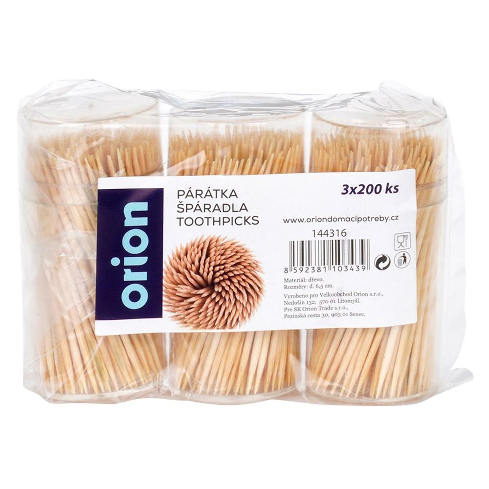 Bamboo toothpicks 6.5 cm 3x200 pcs.