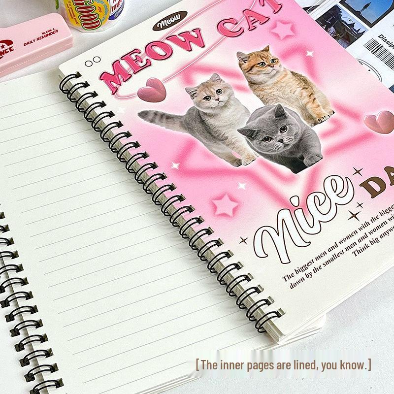 Блокнот на пружине в форме сердца, ручной работы - Дневник с разлиновкой