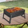Портативный BBQ гриль из нержавеющей стали, складной угольный BBQ гриль, маленький коптильный BBQ гриль для приготовления на открытом воздухе, кемпинга, пикников