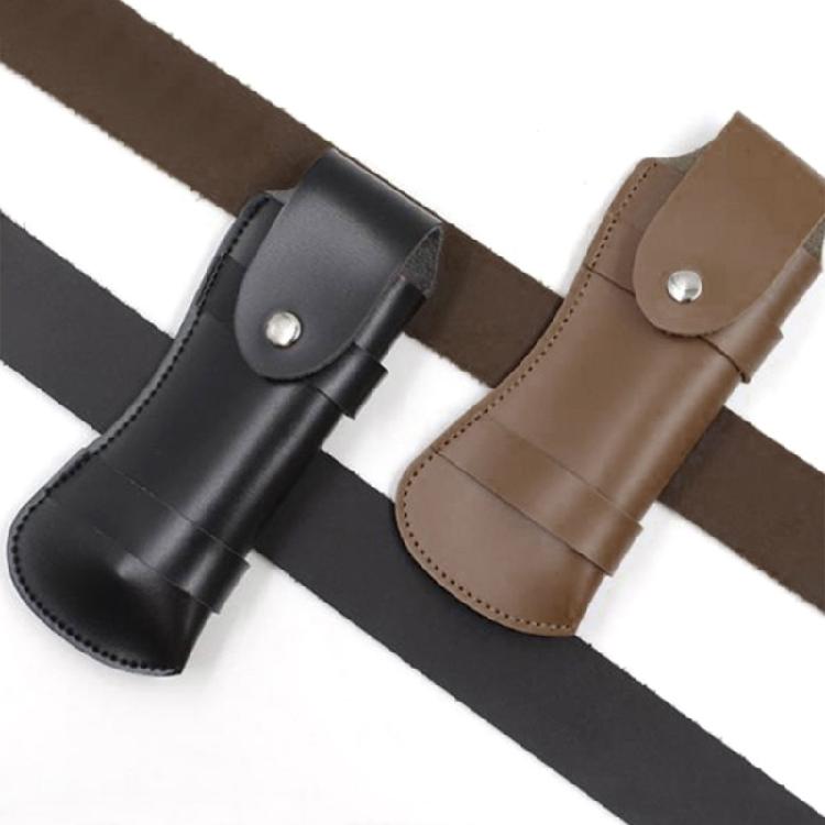 Leather Pocket Cutter Sheath Carry Cutter Pouch Belt Folding Cutter Snap Case