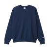 Long One Point Logo Relaxed Drop French Terry Crew Neck Navy Sweatshirt, Sleeve, Embroidery, Fit, Shoulder, Sweatshirt, C8-A023Z Men's,