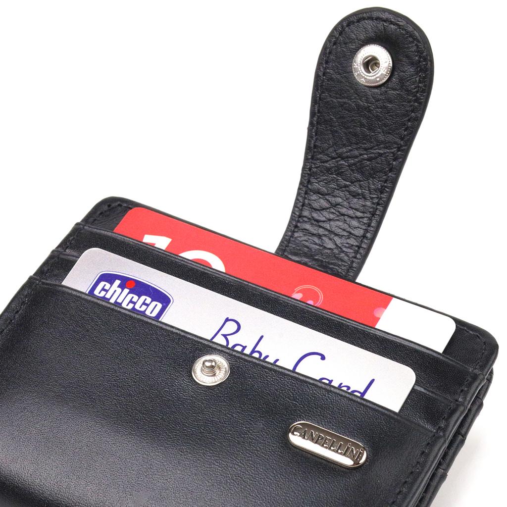 Мужской компактный кошелек из натуральной гладкой кожи CANPELLINI Purse 21685 Коричневый