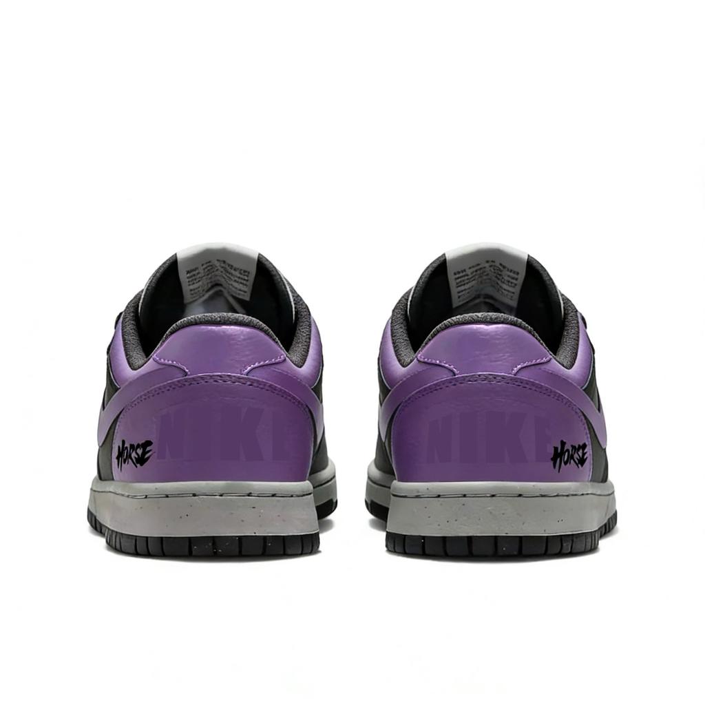Nike Big Charm Purple Abrasion Resistant Slip Resistant Low top Skateboard Shoes Men's Black Purple 355152-016(Team1952-)