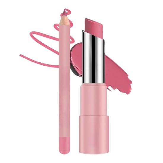 Набор бальзама для губ и карандаша для губ Стойкая водостойкая матовая помада Не скатывающаяся помада Многофункциональный усилитель блеска для губ