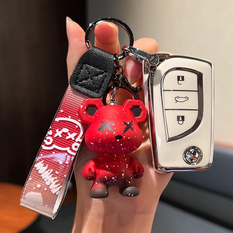 Чехол для ключа для Toyota: Подходит для Corolla, Camry, Levin, Avalon, Highlander, RAV4 и CHR - Женская сумка-ракушка с пряжкой