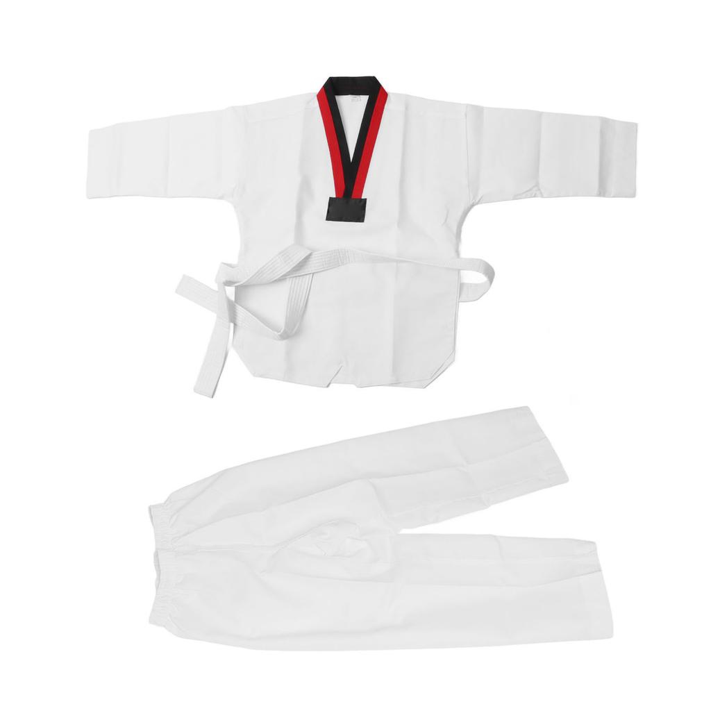 Детская белая форма для тхэквондо TKD костюмы одежда WTF каратэ дзюдо тхэквондо добок одежда