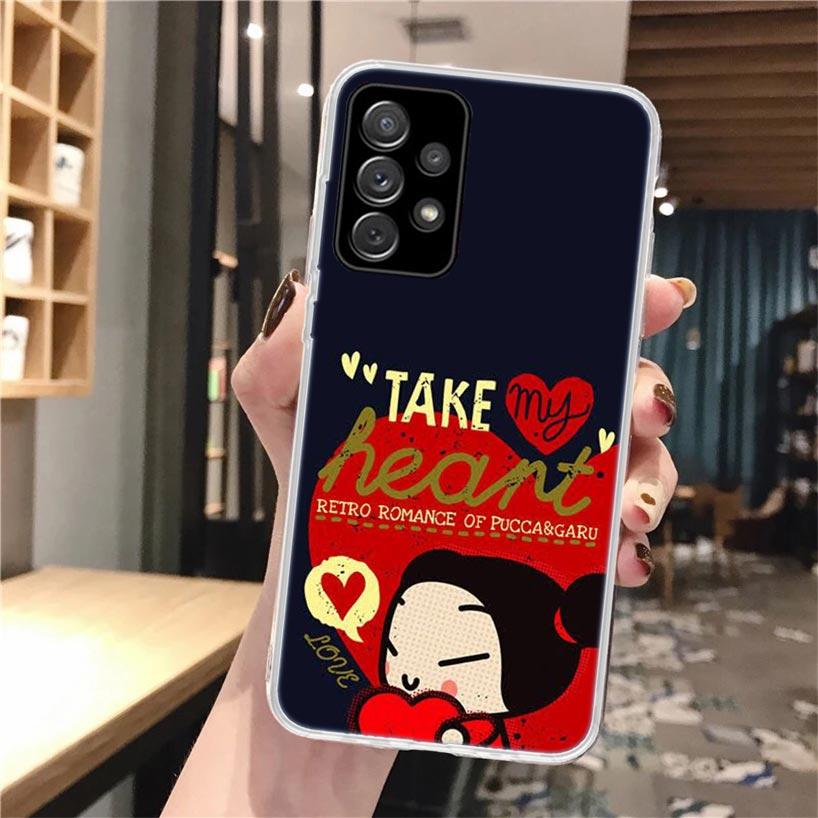 Милый мультяшный чехол Pucca Garu для Samsung Galaxy A52 A42 A32 A12 A22 A51 A50S A30S A20S A10S A71 A41 A31 A21S A40 A20E