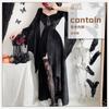 Cosplay European and American dark gothic halloween costume witch long dress vampire reaper black dress