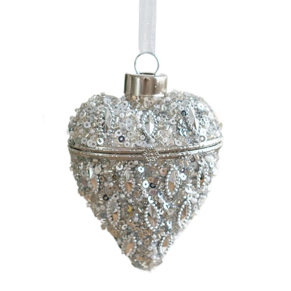 Сделай сам стеклянный кулон-елочка Серебряный подвесной орнамент с лосем Снежинка Сияющий рождественский кулон Новый год