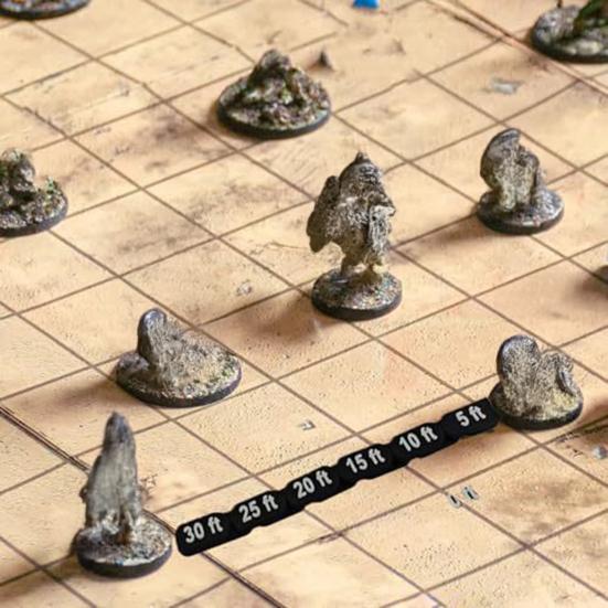 Сочлененная линейка для D&D, гибкая цепная измерительная линейка для настольных игр, съемные звенья по 1 дюйму для измерения кривых и углов