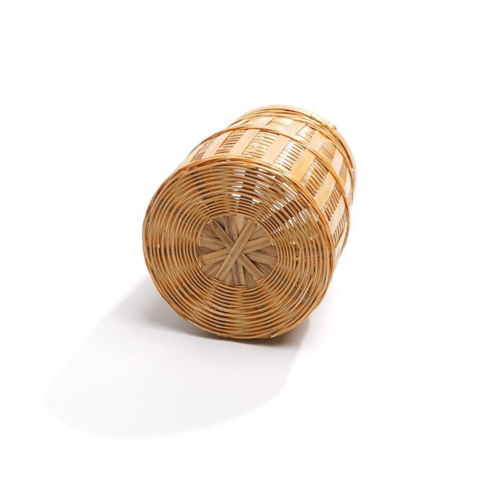 Natural Tea Ceremony Display Baskets Handmade Pencil Holder Multipurpose Makeup Brush Holder Home