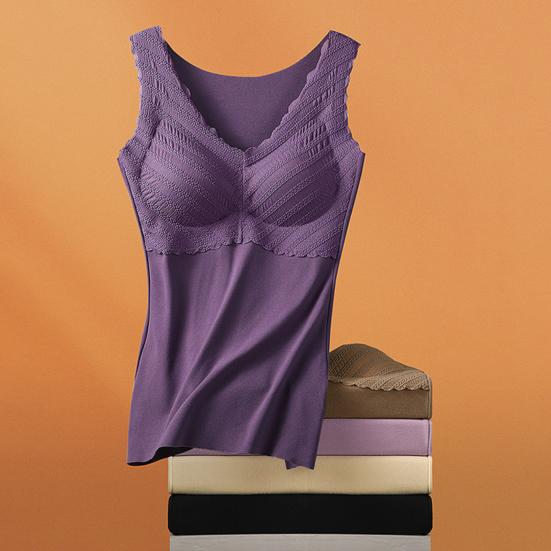 Жилет с V-образным вырезом без рукавов с нагрудными вкладышами, нижнее белье, жилет, бесшовный, бархатная подкладка