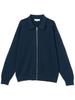 В:MING LIFE STORE by BEAMS Мужской трикотажный кардиган поло на молнии с длинным рукавом, 12 петель, темно-синий, размер M