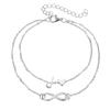 Letter Double Foot Chain Infinite Love Chain Women's Foot Chain Summer Gift Beach Gift For Mother