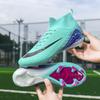 Batch 2025 World Cup C Ronaldo High-top Football Shoes Men's and Women's Youth Spikes Grass Training Shoes