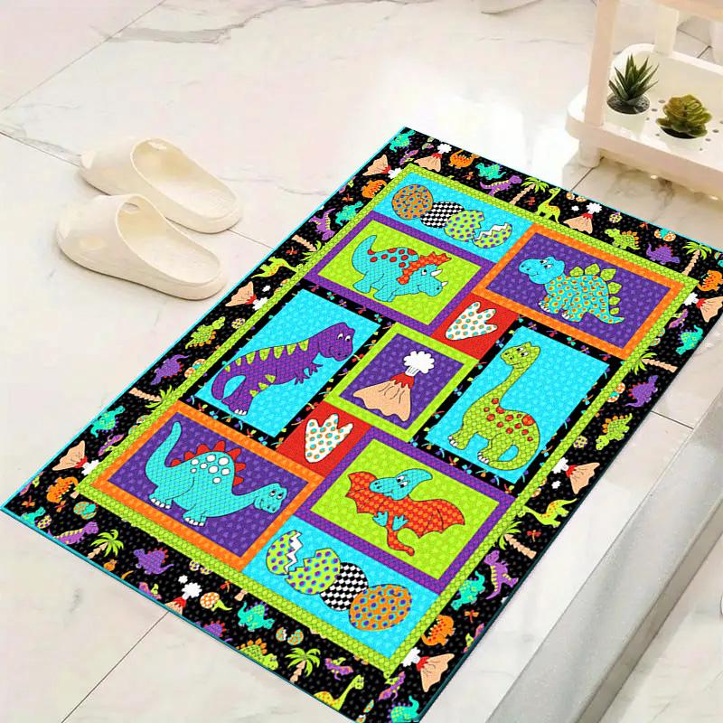 Cartoon Dinosaur Carpet Rug for Living Room Bedroom Home Sofa Decoration,Kids play Non-slip Floor Mat