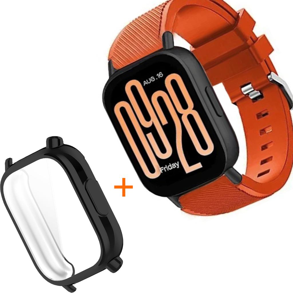 Силиконовый ремешок с ТПУ чехлом для умных часов Xiaomi Redmi Watch 5 Active Lite, браслет и чехол для Redmi Watch 5 Active Lite