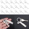Stainless Steel Drive Safe Keychain Lover Gifts Fashion Jewelry A-Z 26 Initials Lettering Key Ring