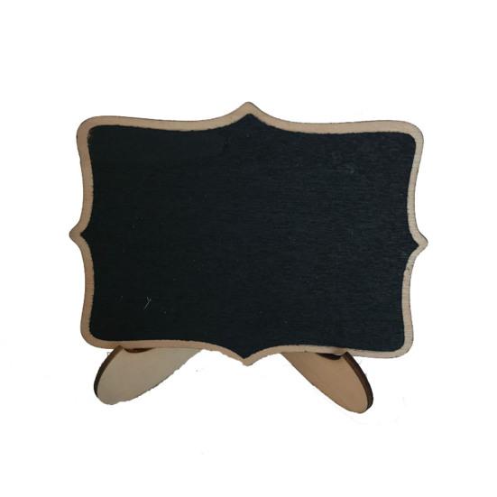 Мини-меловая доска с подставкой, многоразовая маленькая доска, украшение, стираемая деревянная доска для сообщений, табличка, настольное украшение