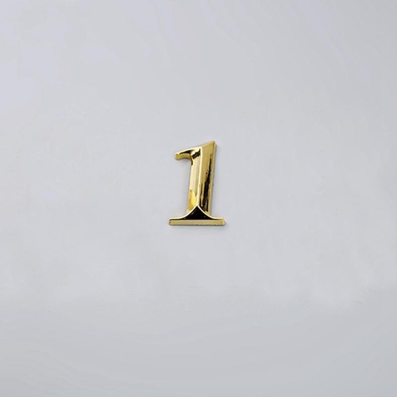 House Number Stickers 3D Self Adhesive Door Plate Sign Digits Apartment Hotel Office Door Address ABS Plastic Label 5cm Silver