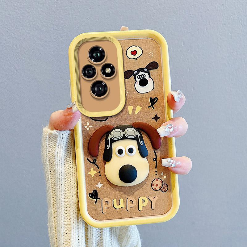 KEYSION Противоударный чехол для HONOR 200 Pro 5G с ремешком, мягкий силиконовый милый 3D-мультяшный чехол для телефона-куклы для Huawei Honor 200 5G