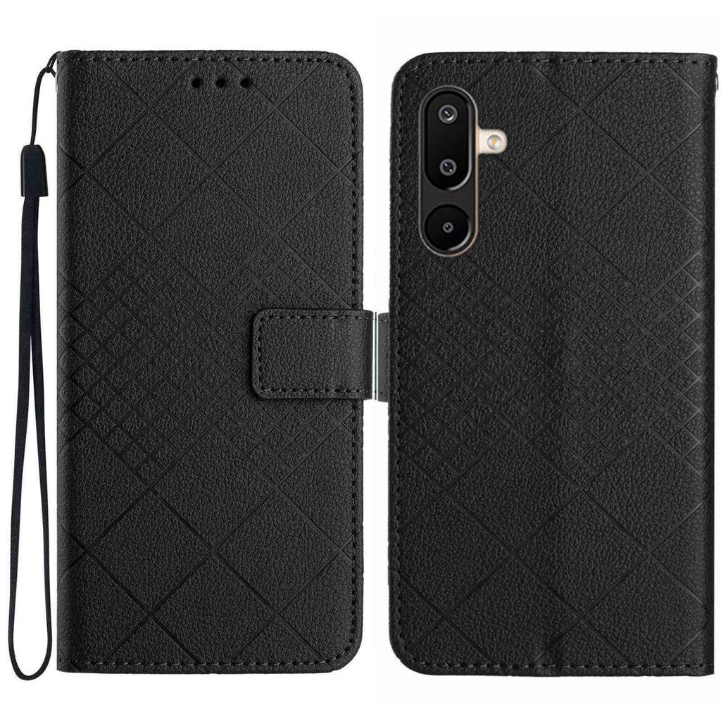 For Samsung Galaxy M36 5G Case Wallet Imprint PU Leather Flip Folio Phone Cover