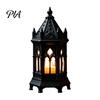 Colorful Balcony Figurine Gothic Cathedral LED Candle Lantern, Church Shaped Flameless Tealight Lamp, Small Gift for Children Spooky Vintage