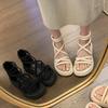 Platform Sandals Women's Summer 2025 New Fashion Versatile Design Sense Niche Temperament Word with Roman Shoes
