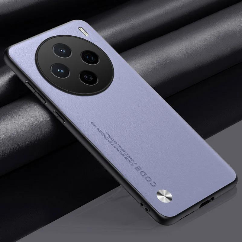 Простой чехол из искусственной кожи для VIVO X200s X200 Pro Mini X 200 Ultra Matte Cover Luxury Camera Protective Противоударный чехол с мягкой рамкой