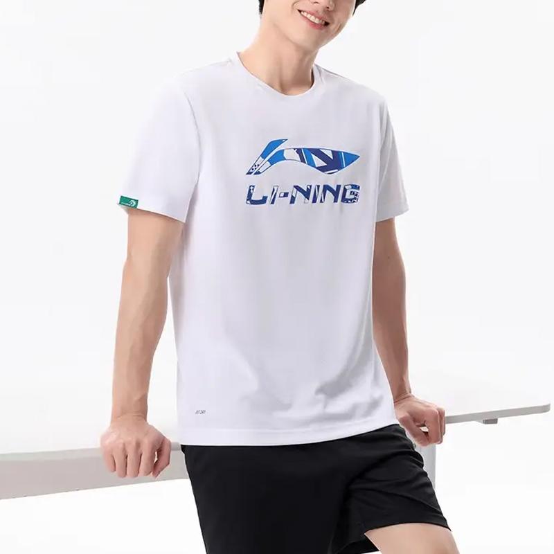 Спортивная коллекция Li Ning Футболка Унисекс Белый[Большой ЛОГОТИП] AHSU975-2