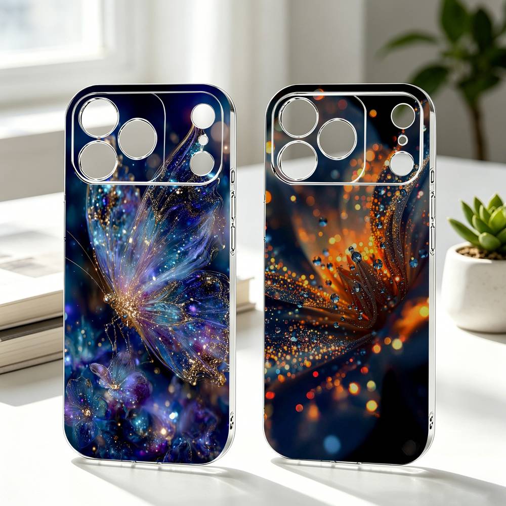 Glow in the dark Butterfly Gift Phone Case For iPhone 17 16 15 14 13 12 11 Mini Pro Max Plus Transparent Cover