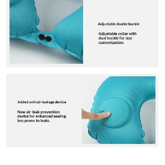 Inflatable Portable Neck Inflatable U-shaped Pillow Travel Neck Pillow U-shaped Neck Pillow Outdoor Travel Airplane Pillow