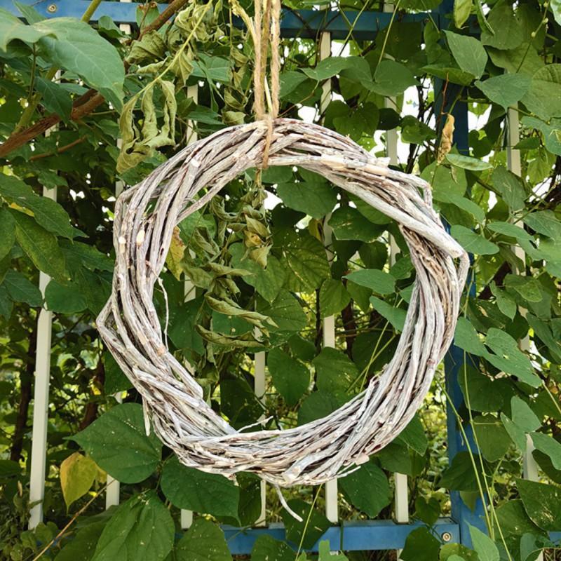 Willow Braided Ring Round Garland Natural Rattan Wreath Garland DIY Crafts Decor For Wedding Party Home Door Vine Ring Decor