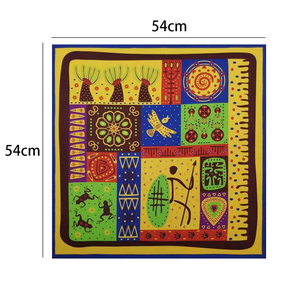 Flower Hair Scarf cotton Neckerchief Elegant Head Handkerchief Women