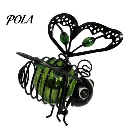 Decorative Solar Powered Lights Hanging Bee Lights, Metal Bouncy Spring Ornaments, Weatherproof Garden Lamps IP65 Waterproof Fairy for Outdoor