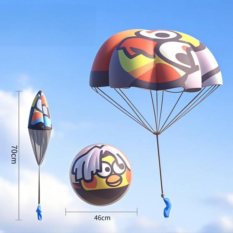 Случайные 2 шт. Желтый утенок Детский парашют Спорт на открытом воздухе Парашют для ручного броска Игрушка Парк Реквизит для маленькой игры Парковая игрушка Спорт