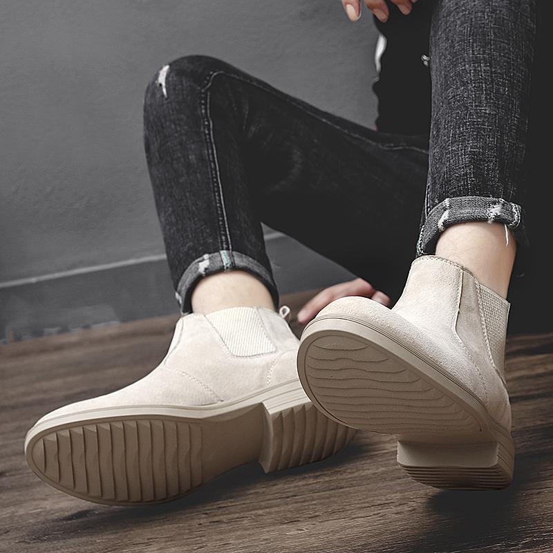Новейшие мужские ботинки, классические модные ботинки Chelsea Frosted Suede, мужские повседневные ботинки, роскошные брендовые теплые зимние ботинки, осенне-зимние ботинки