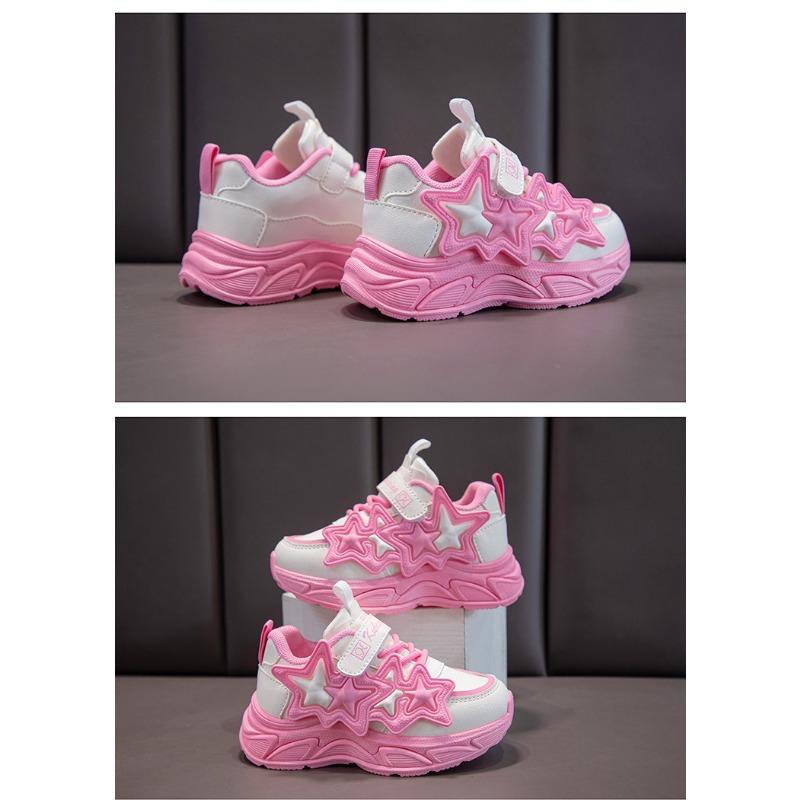 2024 New Fashion Children's Casual Leather Girls Running Shoes