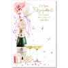 Simon Elvin Champagne Bottle Engagement Greetings Card (Pack of 6)