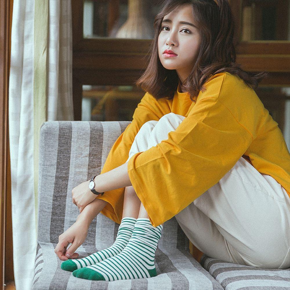Gifts Winter Warm Ankle Cotton Striped Socks Knit Elastic Hosiery