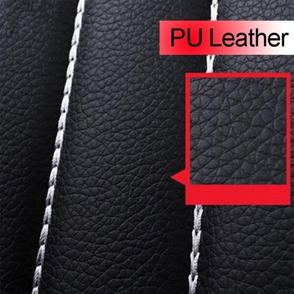2/4/9PCS Luxury PU Leather Auto Universal Car Seat Covers Interior Accessories Full Set Black Car Seat Cushion Covers Automotive Seat Protector Covers